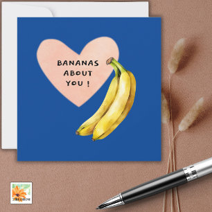 BANANEN OVER U grappige kaart voor elke gelegenhei