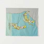 Bananen rock klimmen grappig fruit wandkleed (Voorkant (horizontaal))