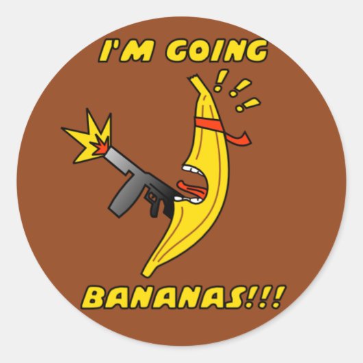 bananen ronde sticker (Voorkant)