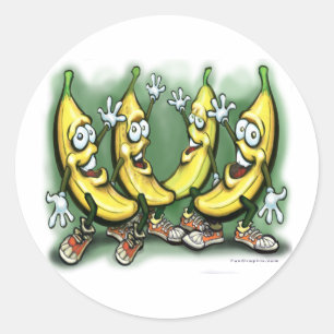 Bananen Ronde Sticker