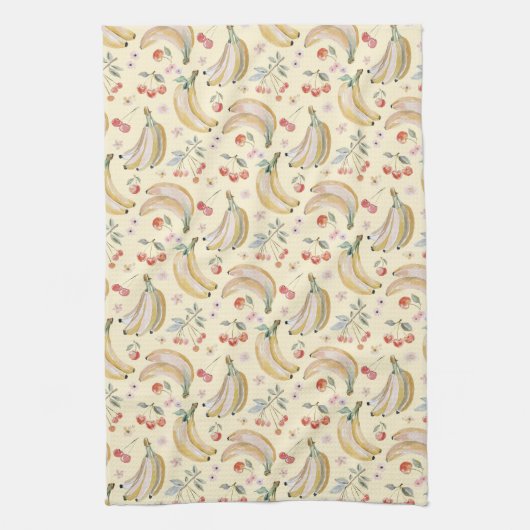 Bananen voor Kersen Theedoek (Verticaal)