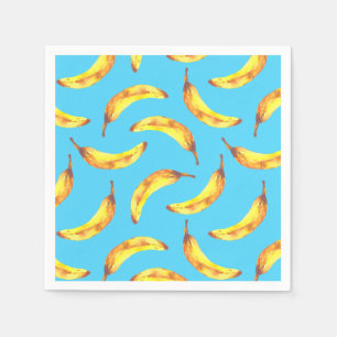 Bananen Watercolor Patroon Servet