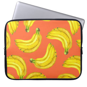 Bananen waterverf laptop sleeve
