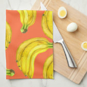 Bananen waterverf theedoek (Quarter Fold)