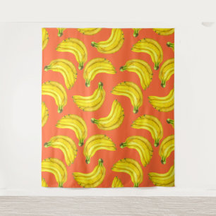 Bananen waterverf wandkleed