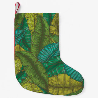Bananenbladeren: met de hand getekend botanisch  kleine kerstsok