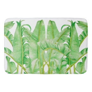 Bananenbladeren op een badmat