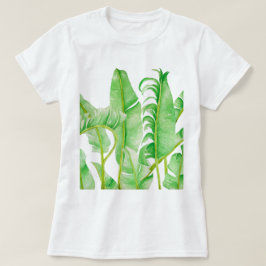 Bananenbladeren op een T-shirt