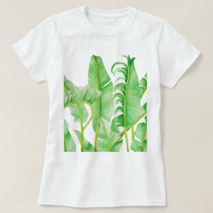 Bananenbladeren op een T-shirt