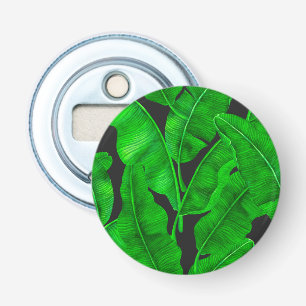 Bananenbladeren patroon button flesopener