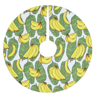 Bananenbladeren: tropisch fruitpatroon kerstboom rok