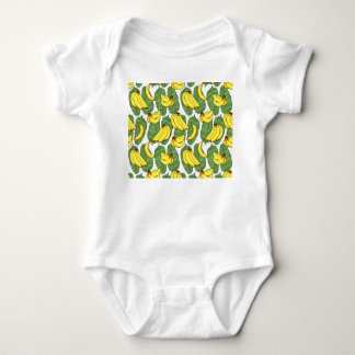 Bananenbladeren: tropisch fruitpatroon romper