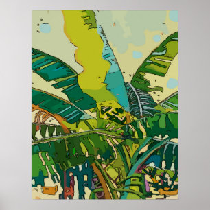 Bananenbomen, New Orleans Art Poster