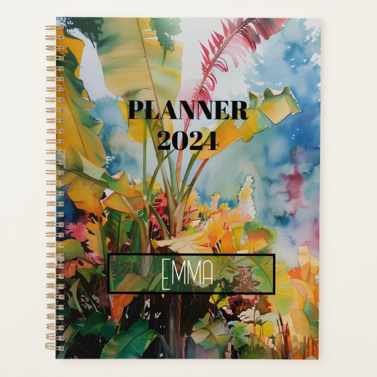 BANANENBOOM WATERVERF - PLANNER (Voorkant)
