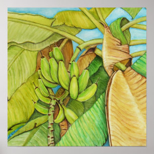 bananenboomreproductie door schilderij poster