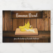 Bananenbrood productetiket 3"x2" voedselcontainer etiket (Enkel label)