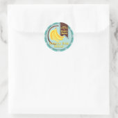 Bananenbrood thuis inmaken vanuit de keuken van ronde sticker (Tas)