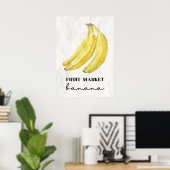 Bananenfruitmarkt Poster (Thuiskantoor)