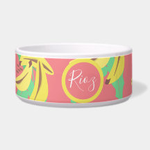Bananengroenpatroon Roze Groen
