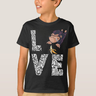 Bananenliefhebber Grappige Aap Tropische Zomer Fru T-shirt