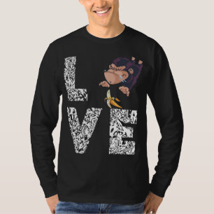 Bananenliefhebber Grappige Aap Tropische Zomer Fru T-shirt
