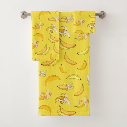 Bananenpatroon 4 bad handdoek (Insitu)