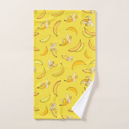 Bananenpatroon 4 bad handdoek (Handdoek)