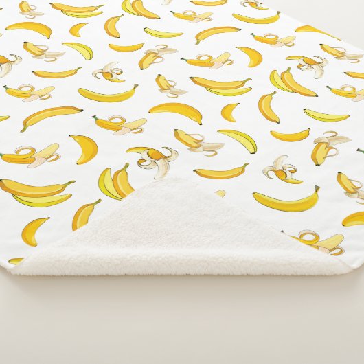 Bananenpatroon 4 sherpa deken (3/4)