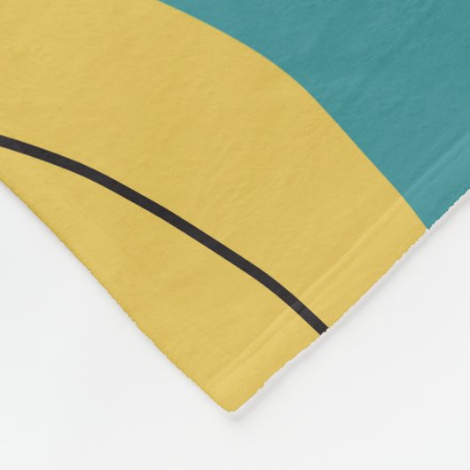 bananenpatroon, blauwe achtergrond. fleece deken (Hoek)