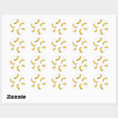 Bananenpatroonversie Ronde Sticker (Vel)