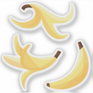 Bananenschillen veelhoek moderne symmetrische set sticker