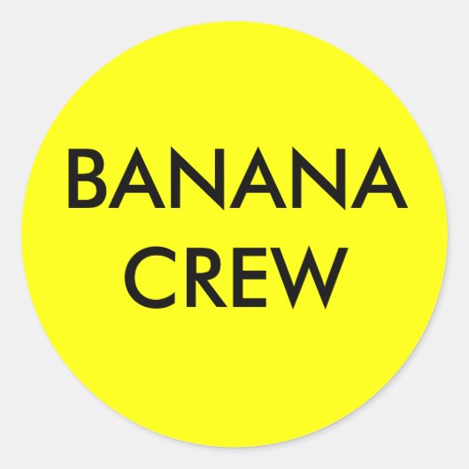 BANANENSCHIP RONDE STICKER (Voorkant)