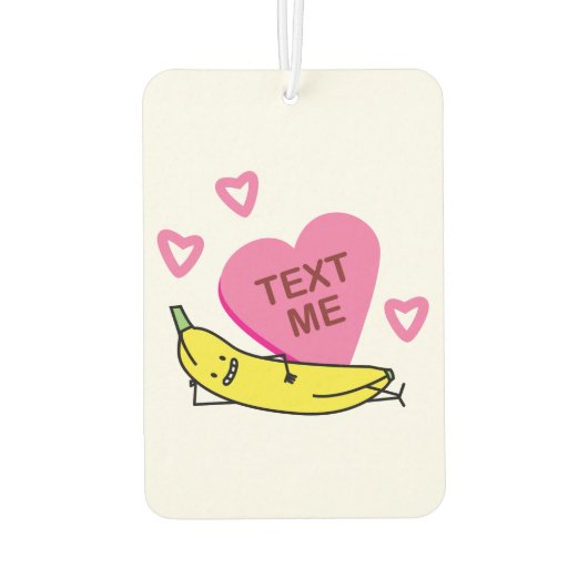 Bananentekst Me Valentijn Valentijnsdag leggen Luchtverfrisser (Achterkant)