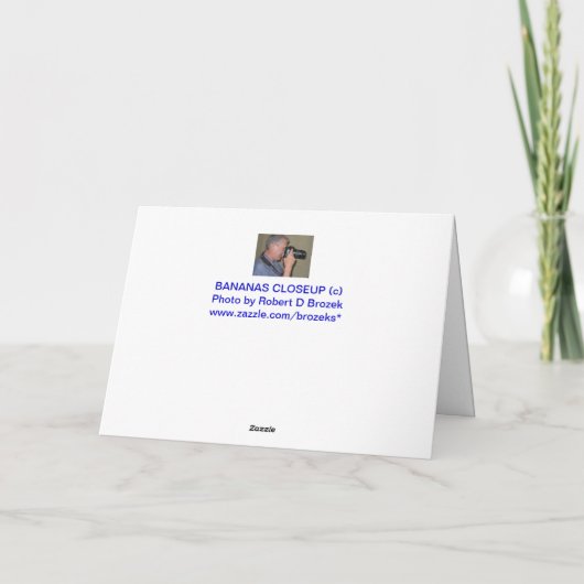 BANANES À PROPOS DE VOUS CARTE D'ANNIVERSAIRE (Dos)