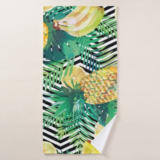 Bananes exotiques citrons Tropical sans joint (Serviette de bain)
