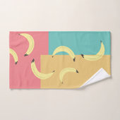 Bananes Rétro Formes Colorées (Serviette à main)