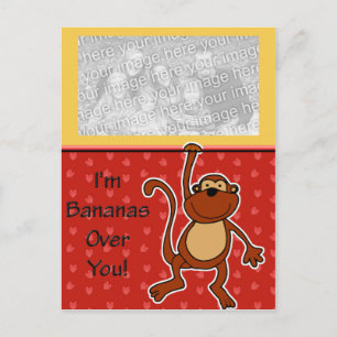 Bananes sur vous Valentine Carte postale