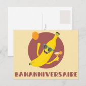 Bananniversaire carte de voeux anniversaire humour (Devant / Derrière)