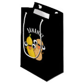 Bananut Funny Fruit Banana Pun Dark BG Klein Cadeauzakje (Voorkant Gekanteld)