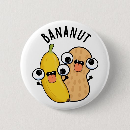 Bananut Funny Fruit Banana Pun Ronde Button 5,7 Cm (Voorkant)