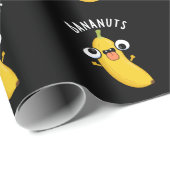 Bananuts Funny Crazy Banana Fruit Pun Dark BG Cadeaupapier (Rol Hoek)