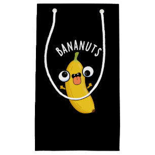 Bananuts Funny Crazy Banana Fruit Pun Dark BG Klein Cadeauzakje