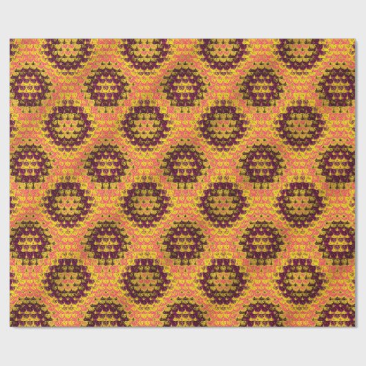 Banarasi Saree Pattern Cadeaupapier (Vlak)