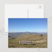 Banc dans la carte postale Sky Mountain View (Devant / Derrière)