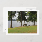 Banc de parc au lac Meridian Carte postale (Devant / Derrière)