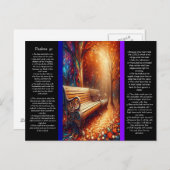 Banc de parc avec psaumes chapitre 91 Carte postal (Devant / Derrière)