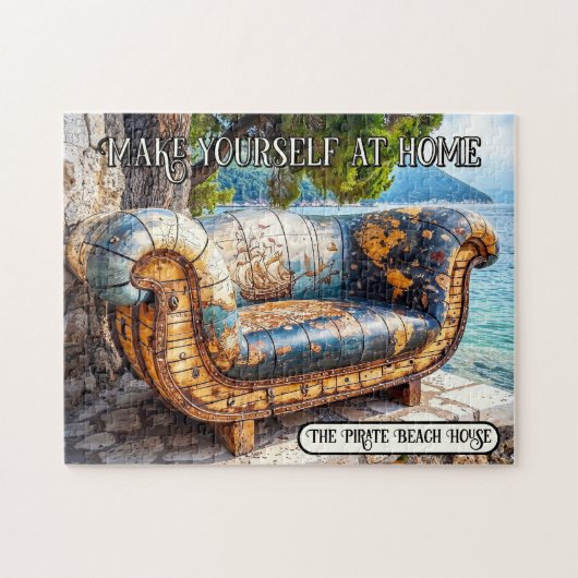 Banc de pirates au puzzle de plage (Horizontal)