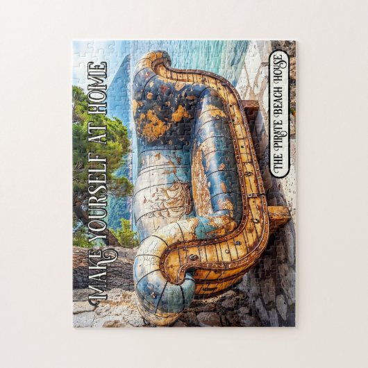 Banc de pirates au puzzle de plage (Vertical)
