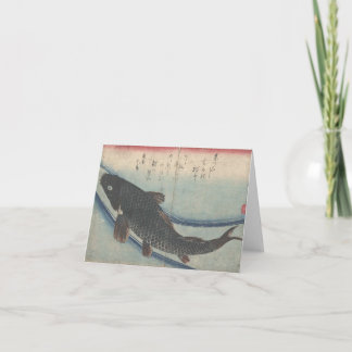 Banc des poissons : Koi - carte pour notes