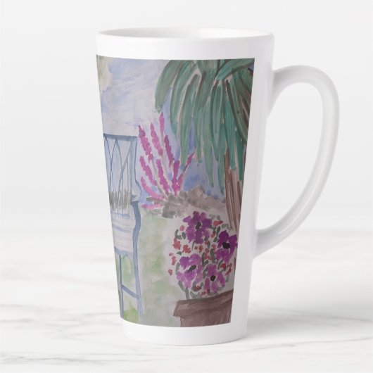 Banc d'été Latte Mug (Droite)
